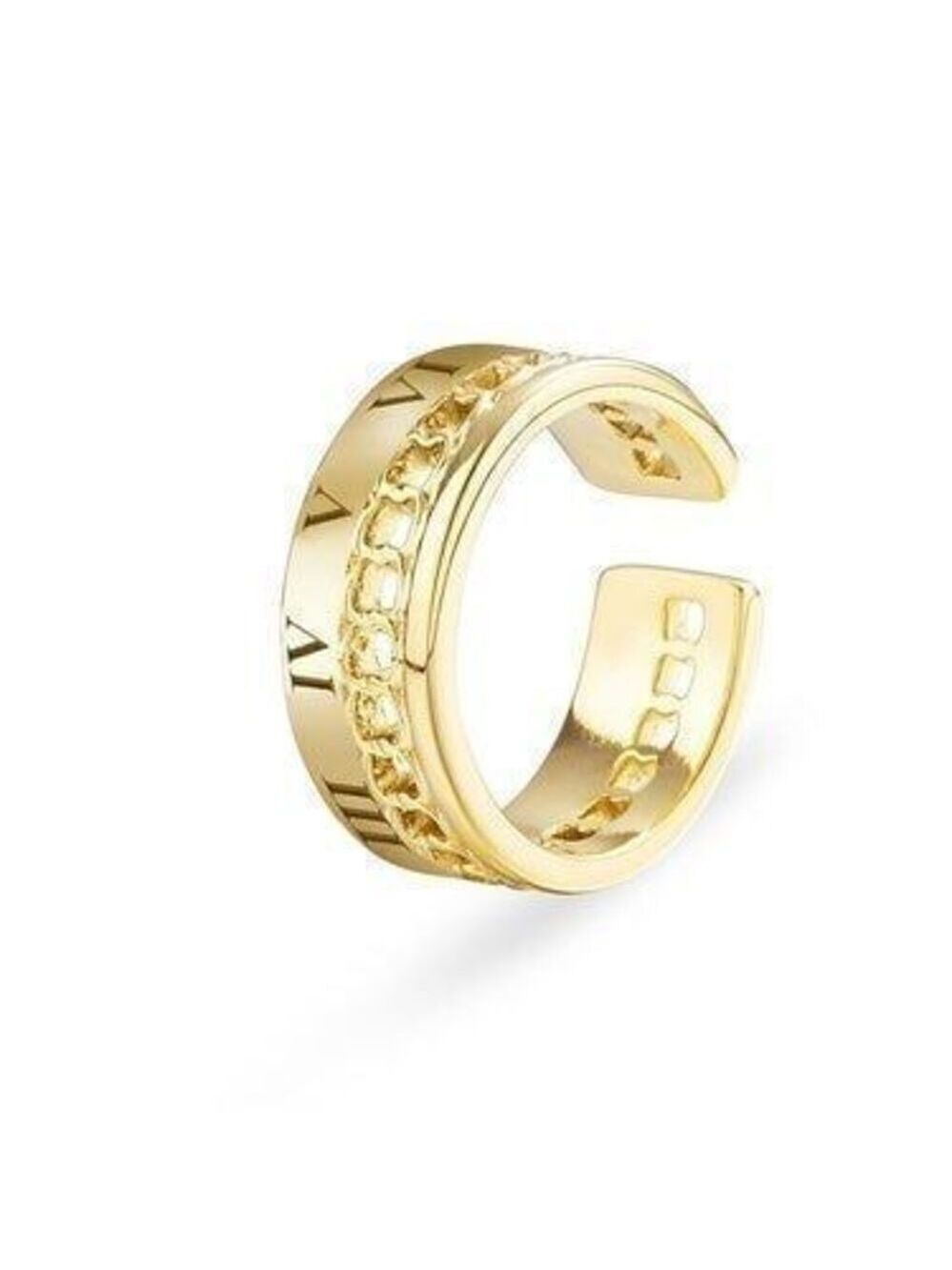 Fashion Roman numeral Opening Ring 7 stainless